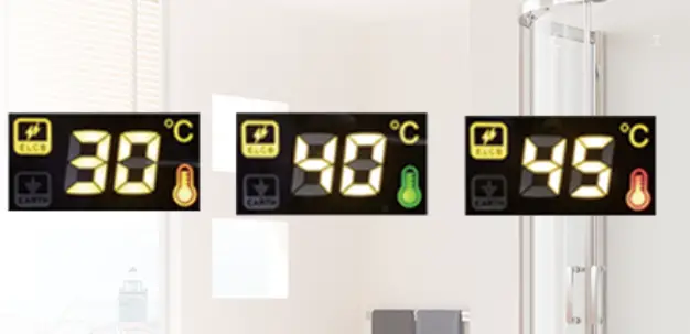 Toshiba water heater LED display
