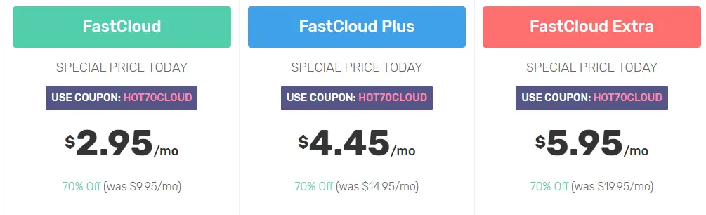 fastcomet hosting price list
