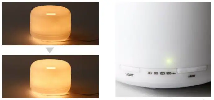 Muji Ultrasonic Aroma Diffuser led light