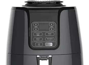 digital air fryer with digital display, temperature and timer control
