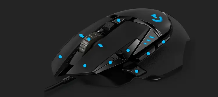 Logitech G502 Hero 11 buttons