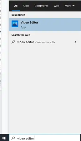 how to search for windows video editor