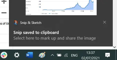 snip & sketch clipboard