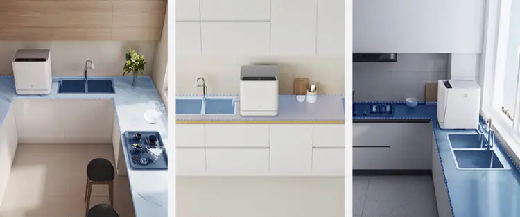 Xiaomi Mijia Dishwasher size is easily fit into a small corner
