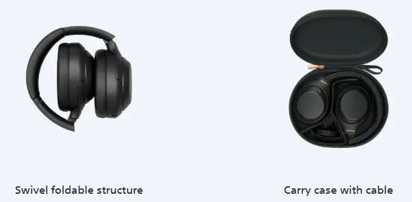 Sony WH-1000XM4 Wireless Noice Cancelling Headphones comes with carry case and designated space