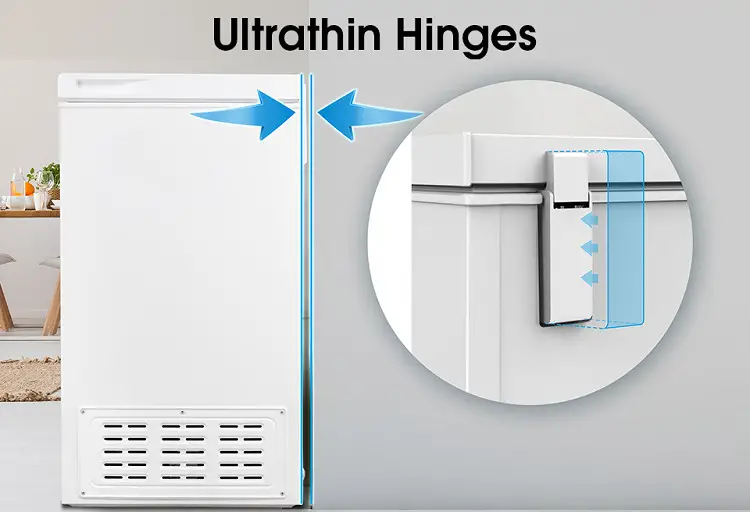 Hisense Chest Freezer mini deep freezer 128L FC125D4BW has an ultrathin hinges