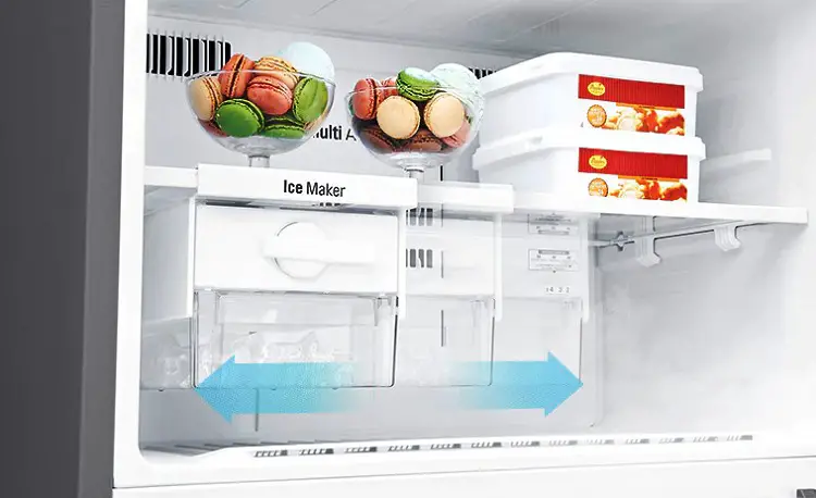 LG GN-C372SXCC 333L has movable ice maker