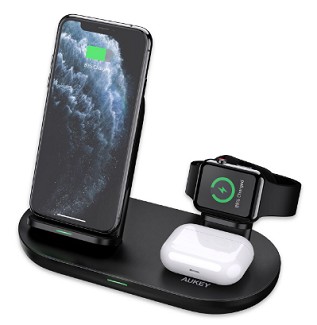 Aukey LC-A3 3-in-1 AirCore Wireless Charging Station