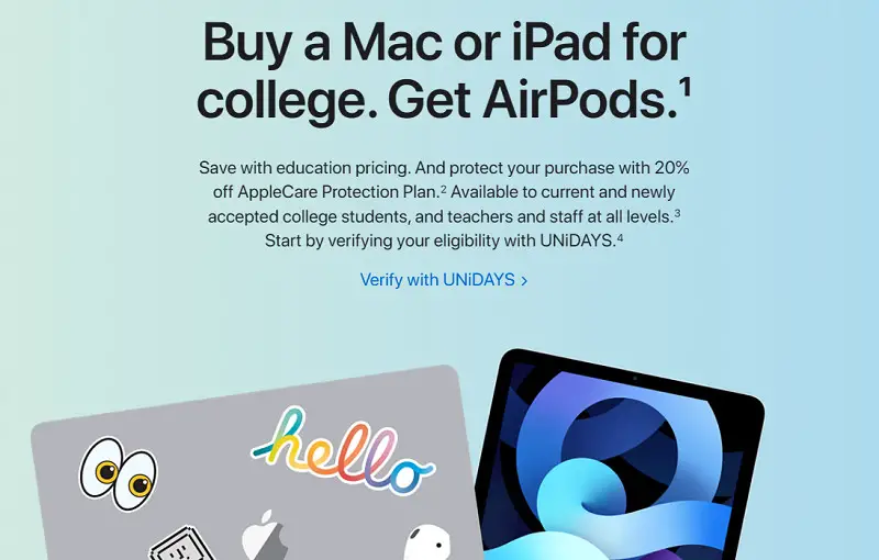 Apple laptop student discount