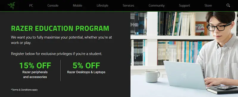 Razer student discount