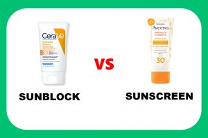 perbezaan sunblock vs sunscreen